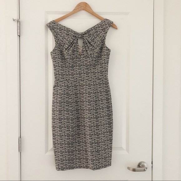 Black Halo Riya Off Shoulder Sheath Dress Speckle - Picture 1 of 9